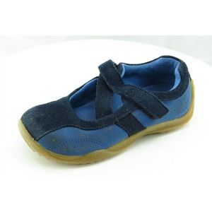 Lands' End Toddler Girls 10 Medium Blue‎ Mary Jane Leather